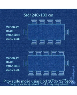 wymiary stołu dla 10 i 12 osób wymiary stołu dla 10 i 12 osób