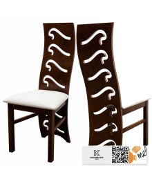 krzeslo k129 drewniane wysokie oparcie designerskie