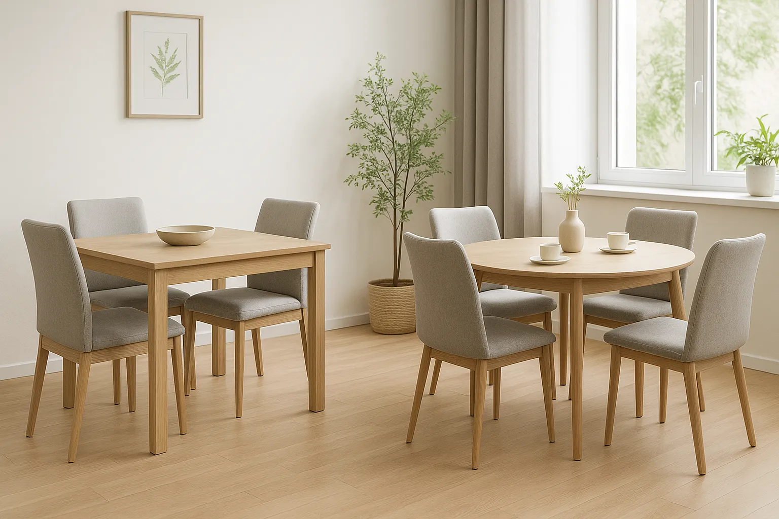 stół kwadratowy vs stół okrągły