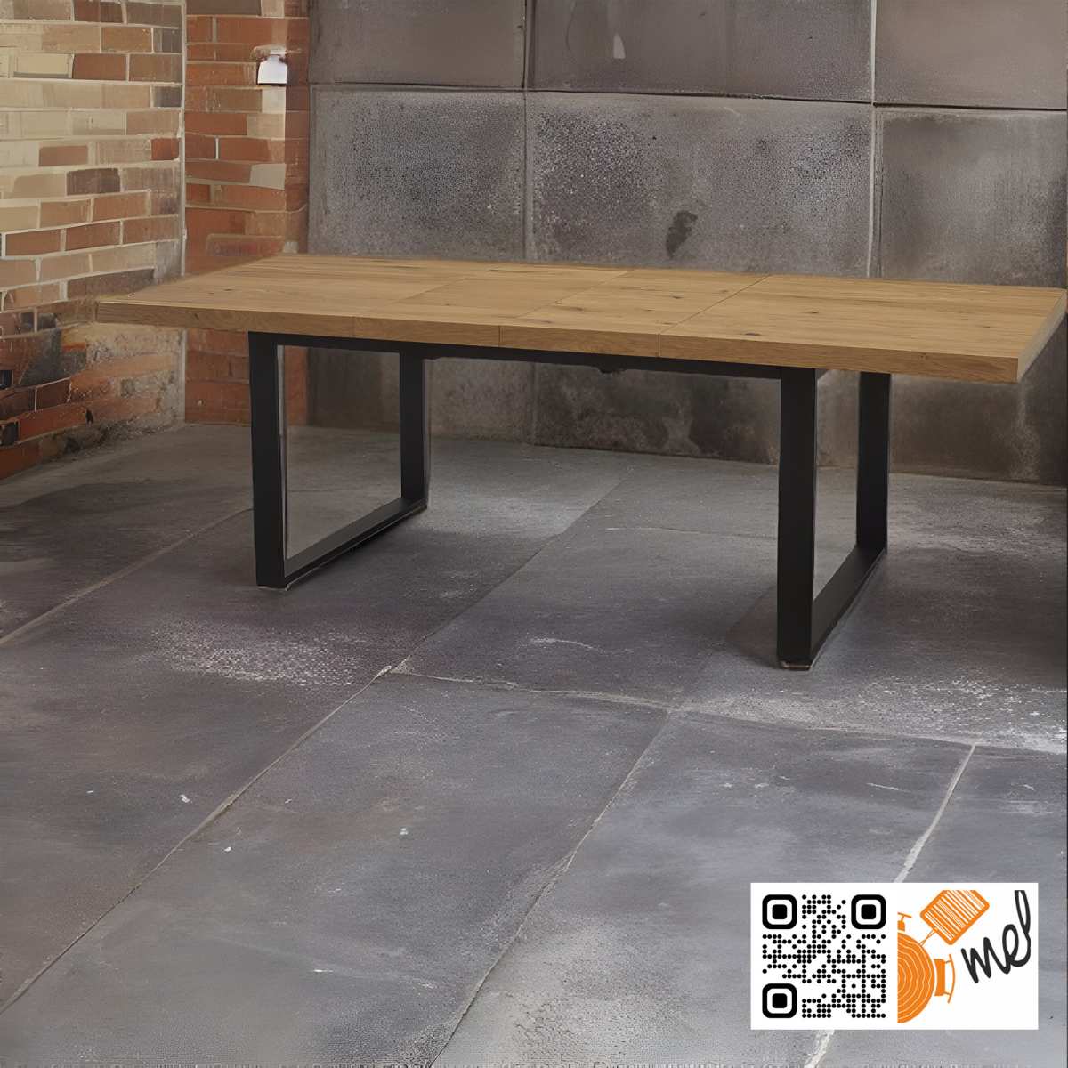 Nowoczesny Stół Loft Drewniano Metalowy