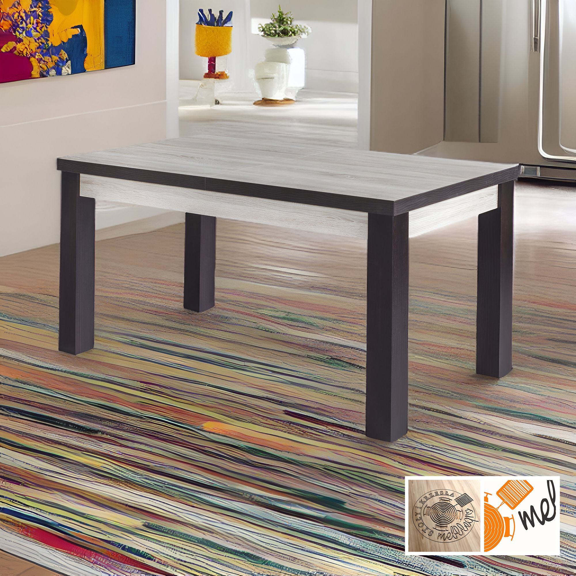Rozkładany Stół S51 IKEA Dwa Kolory do Jadalni 🛒 sklep@mebllegro