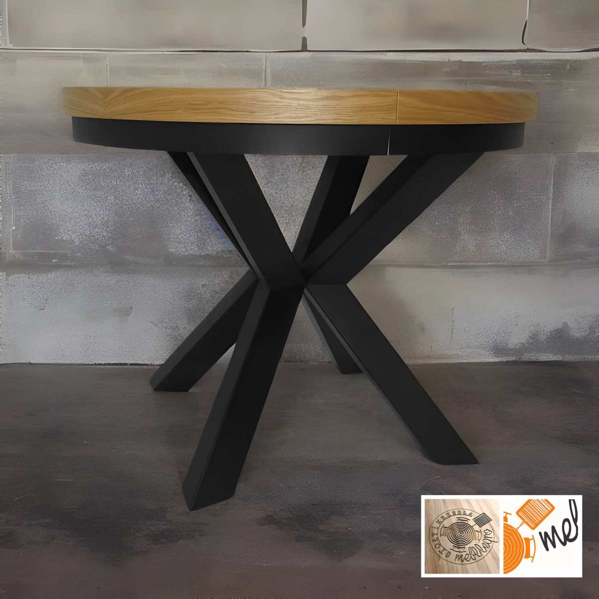 Stół okrągły 100 rozkładany 150 200 250 300 350 cm