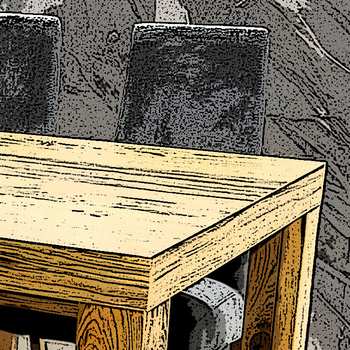 Zestawy stołów z krzesłami drewnianymi
