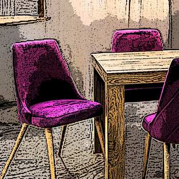 Zestawy stołów i krzeseł tapicerowanych