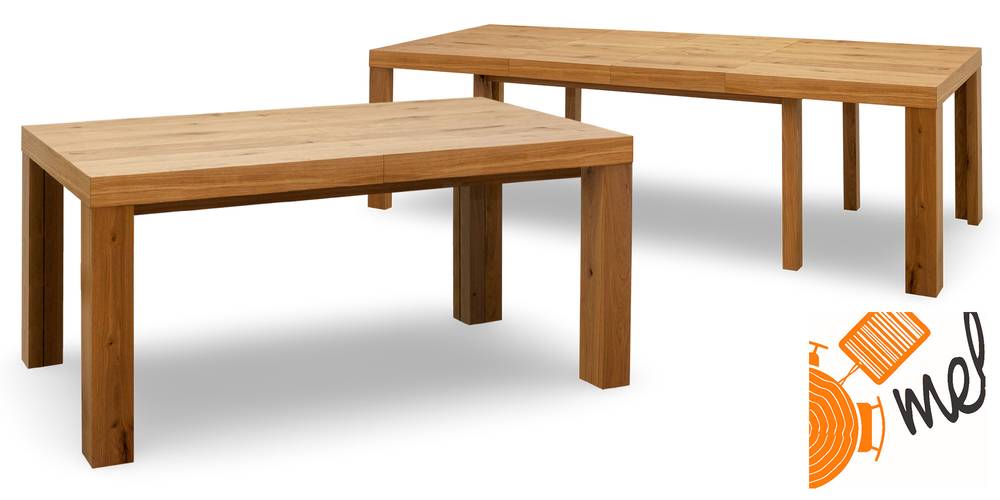 Duży drewniany stół S26 Navara rozkładany 8 nóg 🛒 sklep@mebllegro