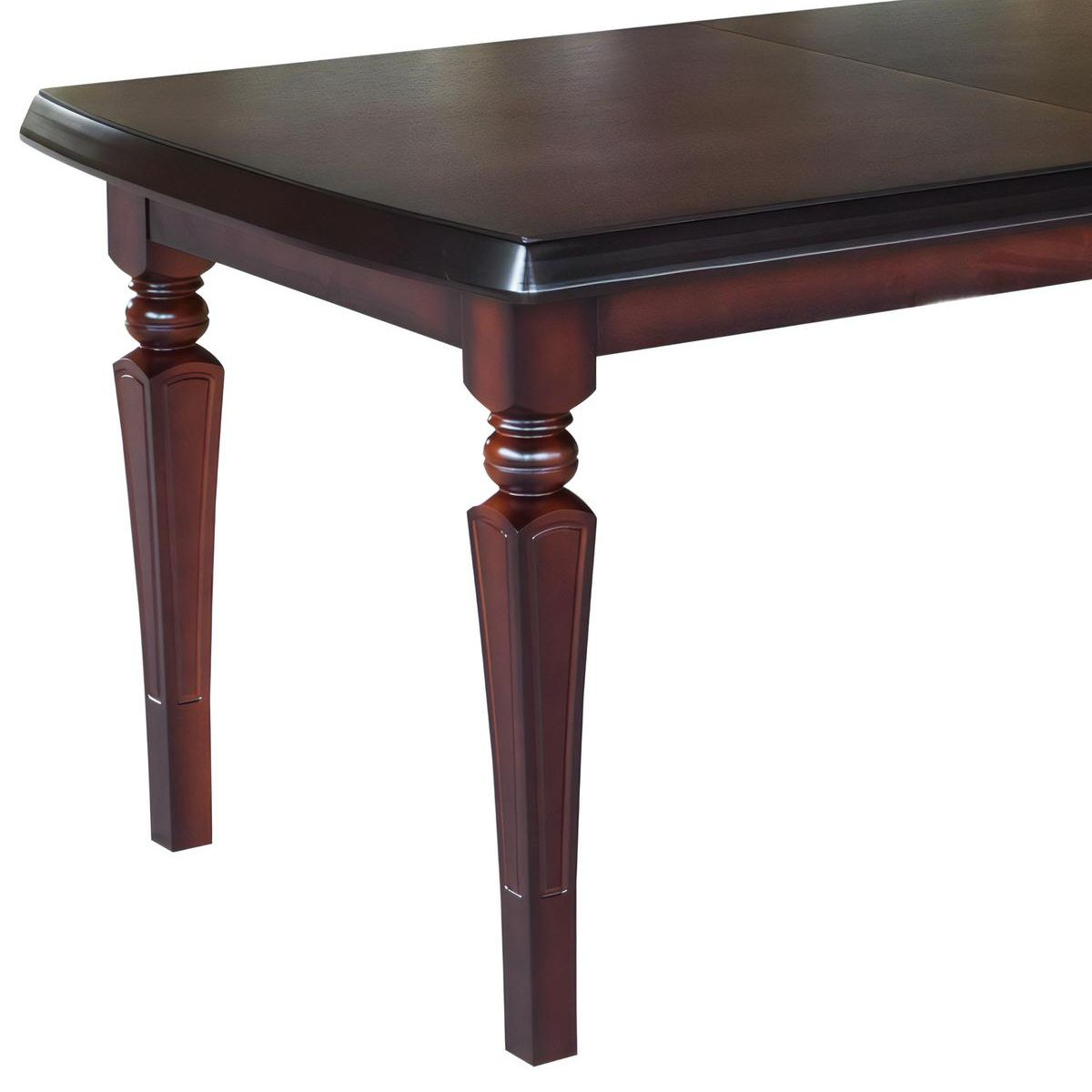 Wysokiej jakości drewno: Stół wykonany jest z solidnego drewna, co nadaje mu nie tylko elegancji, ale także trwałości.