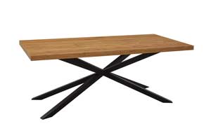 Stół na metalowych nogach prostokątny rozkładany