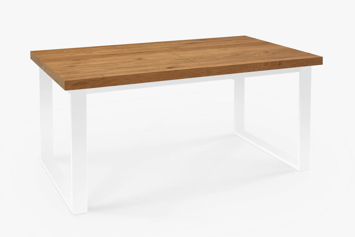 Stół rozkładany prostokątny z metalowymi nogami S37 nogi w kolorze białym
