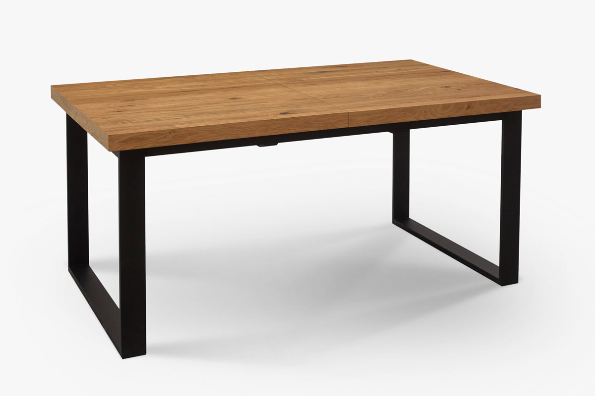 Stół rozkładany prostokątny z metalowymi nogami S37 nogi w kolorze czarnym