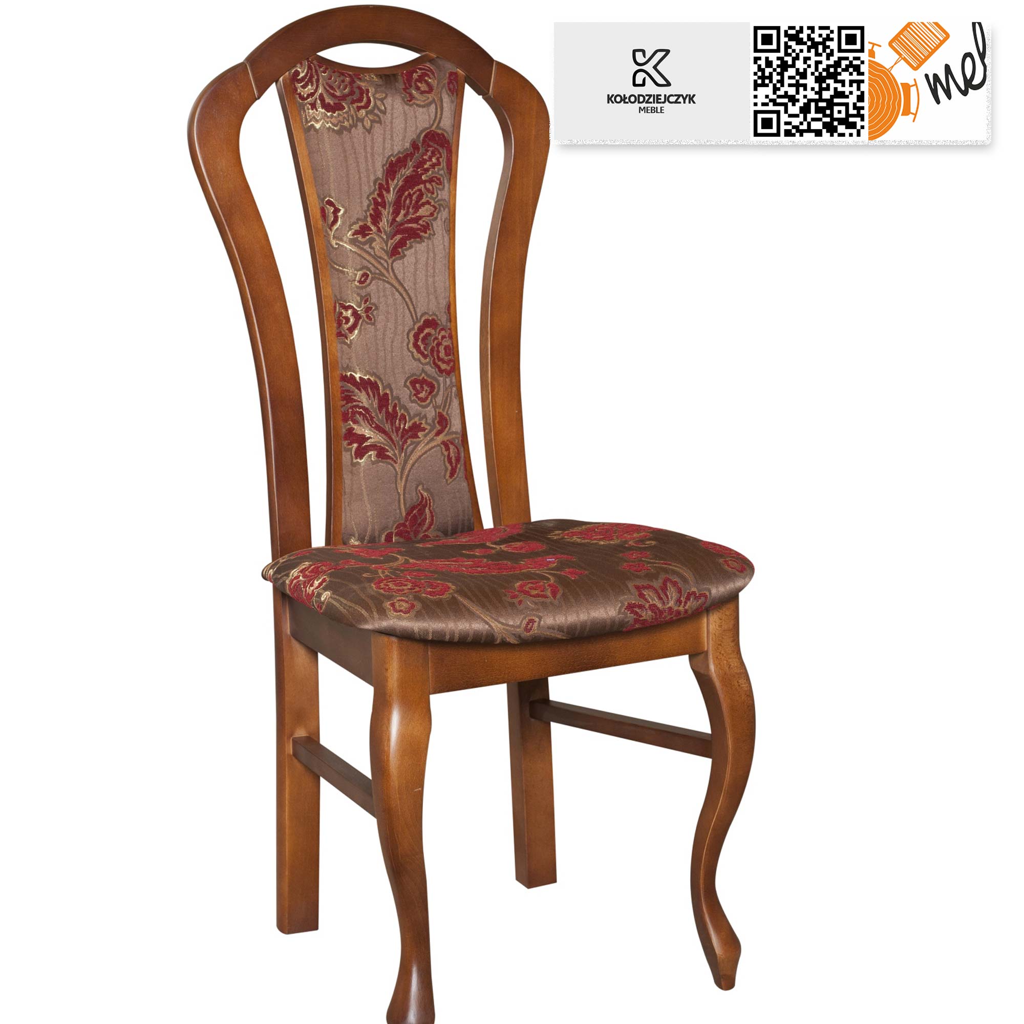 Krzesło K05 tapicerowane Dama drewniane stylowe nogi Ludwik
