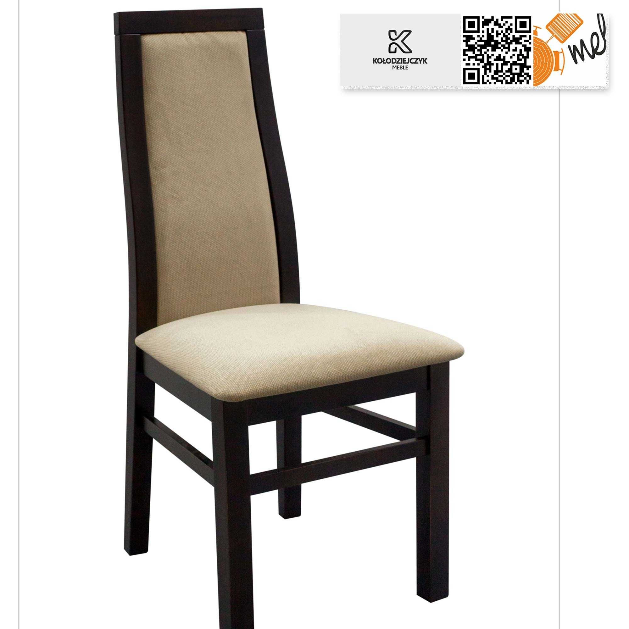 Krzesło tapicerowane K93 drewniane proste oparcie