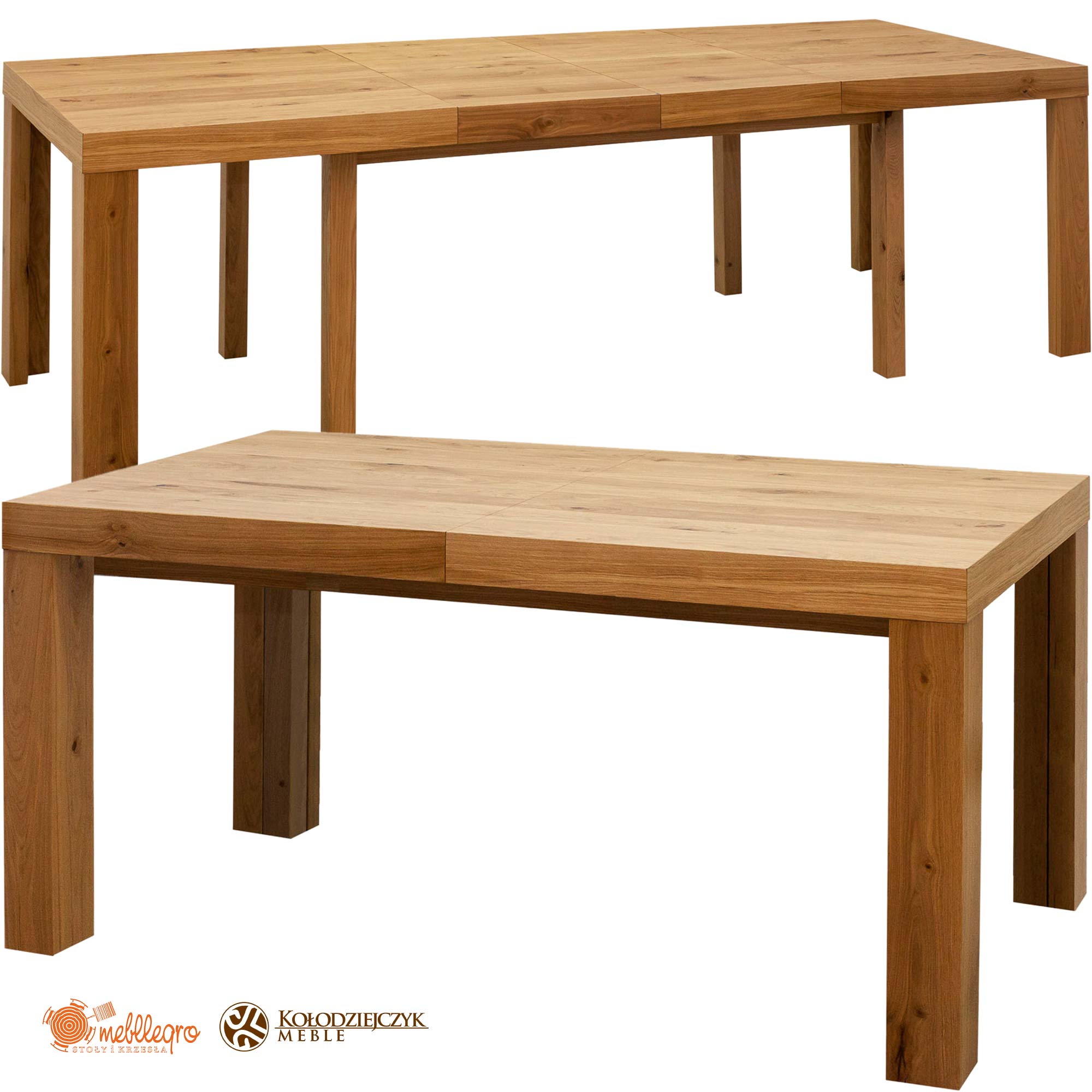 Stół S26 drewniany rozkładany 8 nóg