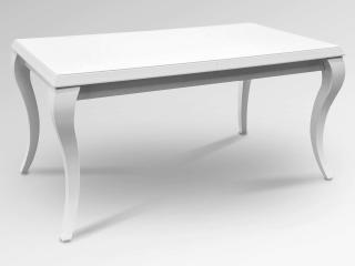 nowodzesny stół biały rozkładany w stylu glamour