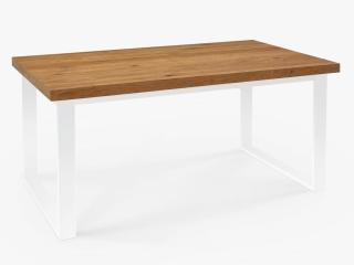 Stół rozkładany prostokątny z metalowymi nogami S37 nogi w kolorze białym