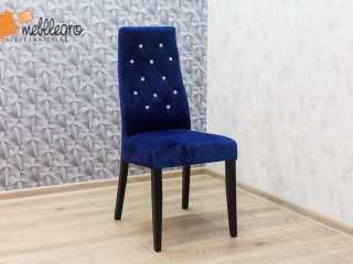 krzesło loftowe niebieskie z cekinami