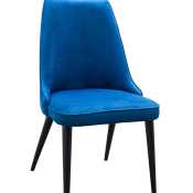 Krzesło drewniane K151 tapicerowane niebieskie / mebllegro