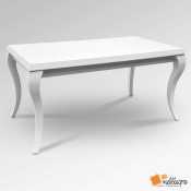 nowodzesny stół biały rozkładany w stylu glamour