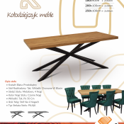Stół na metalowych nogach S24 prostokątny rozkładany blat