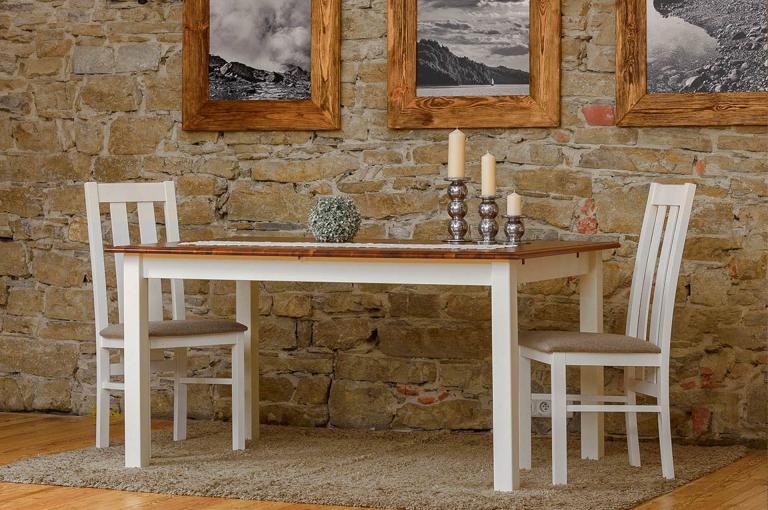 Biały stół drewniany - idealny do każdej jadalni