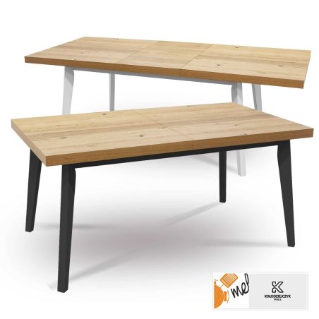 Stół drewniany rozkładany S67 skandynawski z białymi lub czarnymi nogami