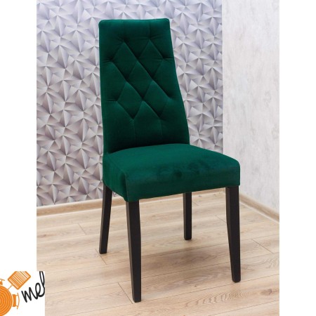 Krzesło drewniane tapicerowane zielone K113 nogi czarne