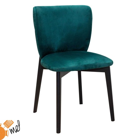 Krzesło tapicerowane K172 zielony welur czarne nogi