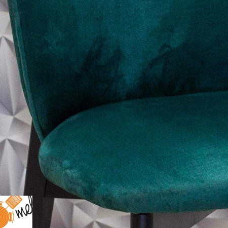 Krzesło tapicerowane K172 zielony welur czarne nogi