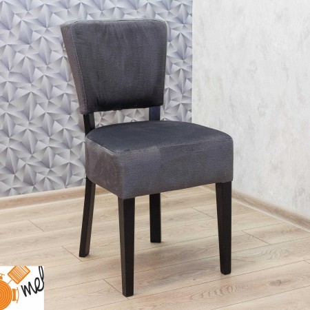 Krzesło tapicerowane K175 szare nogi lite drewno