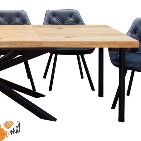 Stół Pająk mega z krzesłami fotelowymi