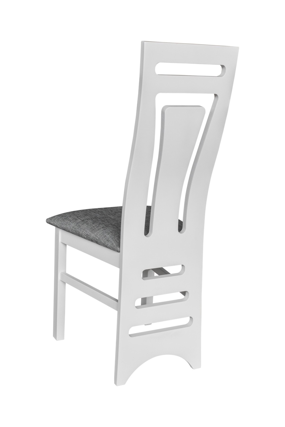 Krzesło białe drewniane K102 wysokie oparcie tył