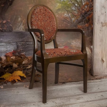 Eleganckie Krzesło Drewniane z Podłokietnikami