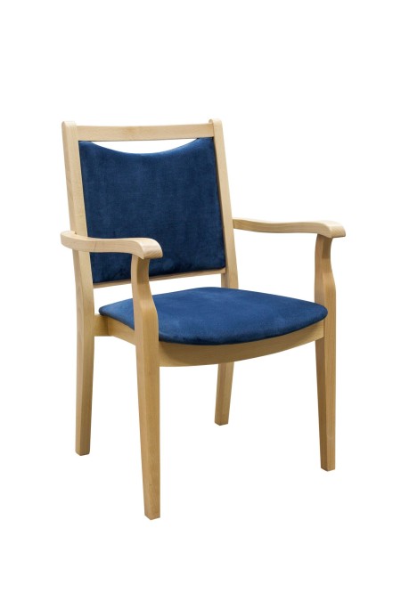 Krzesło tapicerowane K126 drewniane z podlokietnikami przód