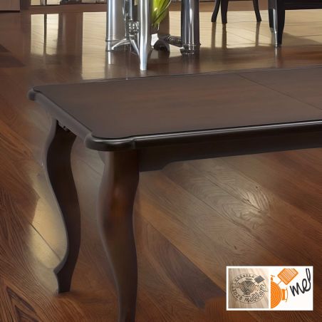 Stół drewniany rozkładany do salonu i jadalni w klasycznym stylu