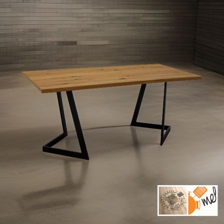Stół prostokątny z metalowymi nogami S61 nowoczesny