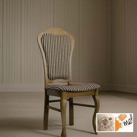 Krzesło tapicerowane K33 Ludwik drewniane stylowe