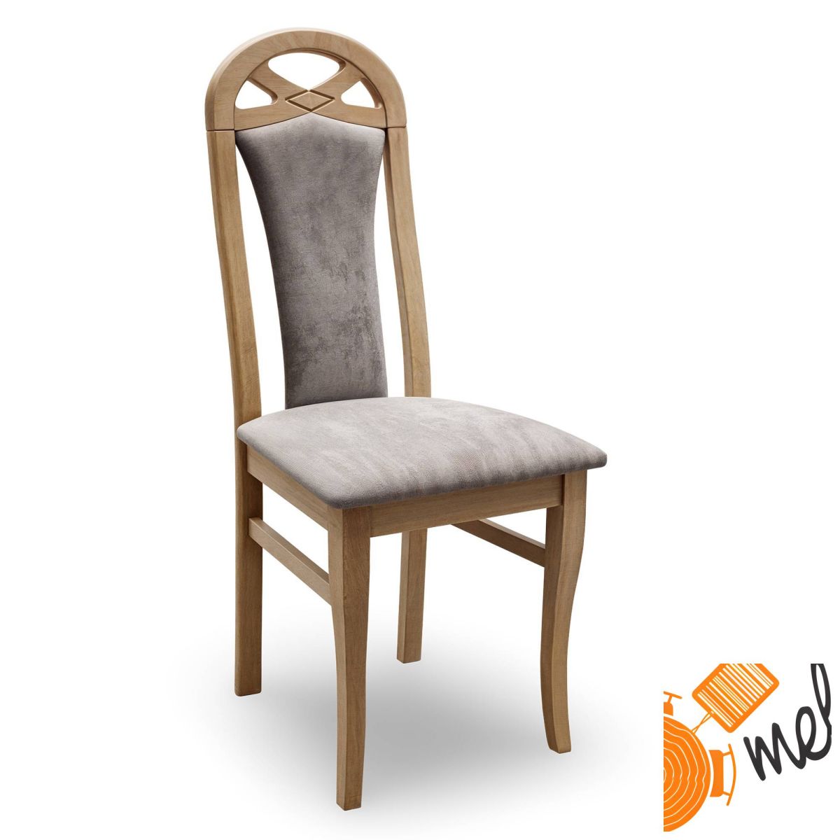Klasyczne Krzesło K141 Tapicerowane Drewniane