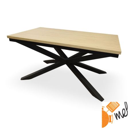 Loftowy Stół S24 Pająk Rozkładany Drewno Metal