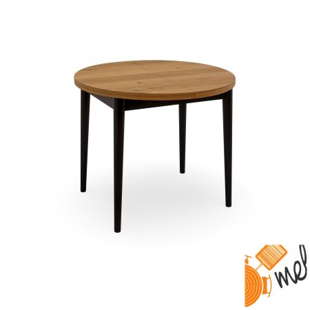 Okrągły stół S56 Skandynawski dębowo-czarny