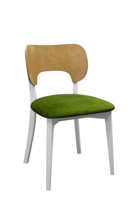 Krzesło drewniane tapicerowane siedzisko K155 zielone
