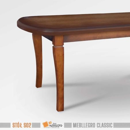 Stół rozkładany drewniany S02 nogi diament