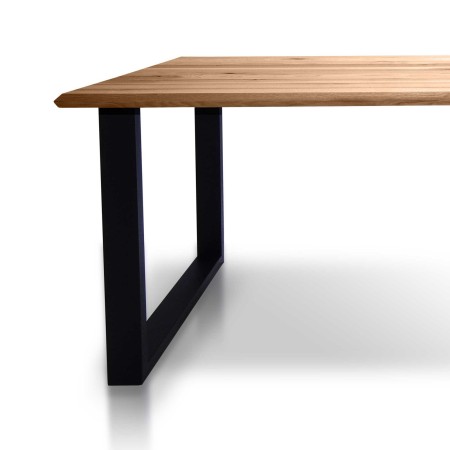 Stół jesionowy S71 lite drewno na 2 nogach metalowych