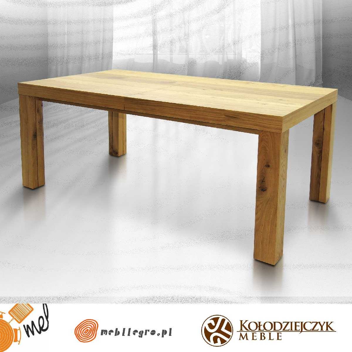 Stół rozkładany 8 nóg z litego drewna