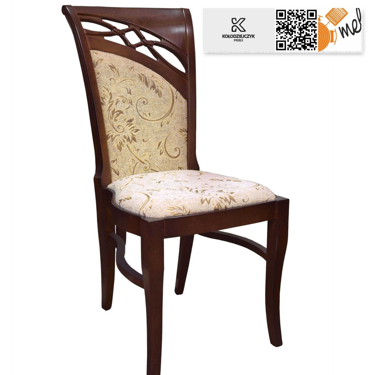 Eleganckie Krzesło K28 Diament z Drewnianymi Nogami