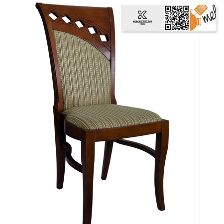 Stylowe krzesło K45 Kartagina drewniane tapicerowane