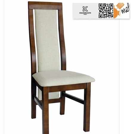 krzeslo k73 drewnaine wysokie oparcie tapicerowane