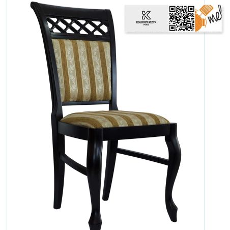 Luksusowe Krzesło K76 Neapol z Czarnymi Nogami