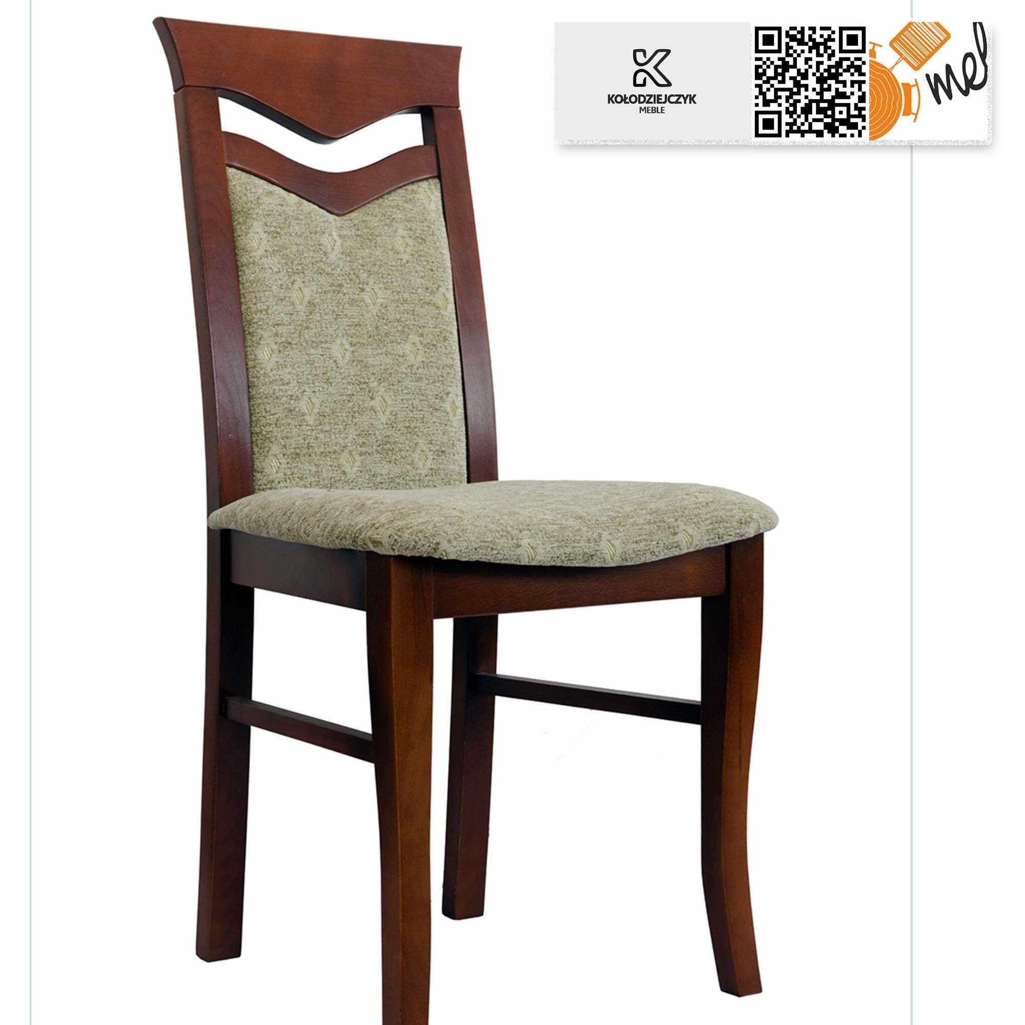 Krzesło tapicerowane K83 stylowe drewniane nogi