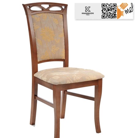 krzeslo k100 drewnaine stylowe tapicerowane