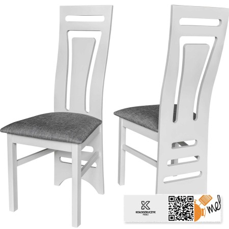 krzeslo k102 biale drewnaine oparcie designerskie