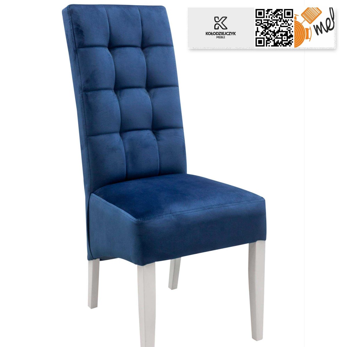 Eleganckie krzesło K114 z pikowanym oparciem
